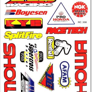 ARS® Motocross Motorcross Dirt Bike Dirtbike Motorcycles Moto Race ATV Accessories Sponsor Logos Helmet Parts Racing Pack 6 Vinyl Graphics Sticker Decal Kits Sheet D6724 Best4Buy - Image 7