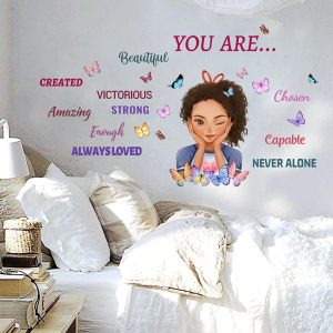 ARS® Wall Stickers Decor, Murals for Bedroom, Wall Stickers for Girls Room, Motivational Girl English Wall Sticker for Room, Living room, Wall(35.4 x 22.8 inch) - Image 7