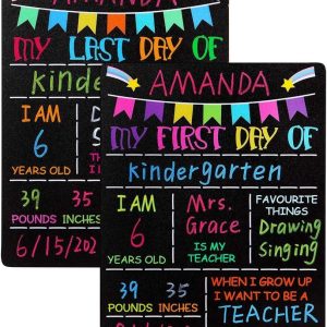 ARS® My First Day and Last Day of School Chalkboard Sign, 22.9 cmx30.5 cm First Day of School Chalkboard Photo Prop Double Sided Back to School Board for Kids, Girls & Boys - Image 4