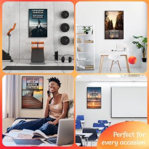 ARS® Motivational Wall Art Set of 6, 11x17 in. Vinyl, Portrait, Rectangular, Office, Classroom, Home, Gym, Bathroom Decor - Image 6