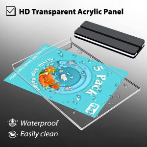 ARS® Acrylic Sign Holder A4 Poster Menu Holder Double Sided Display Stands for Restaurant, Hotel, Promotions, Photo, Documents & More (A4 5 Pack) - Image 8