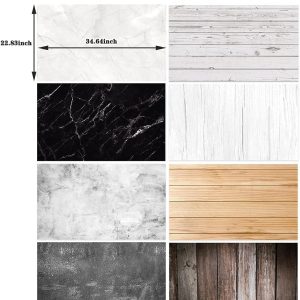 ARS® (Pack of 4) Double Sided vinyl Photography Backdrop for Food, Photography Props for Jewelry Cosmetics Makeup Small Parts Props (22.83X34.64 inch) - Image 7