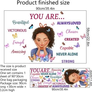 ARS® Wall Stickers Decor, Murals for Bedroom, Wall Stickers for Girls Room, Motivational Girl English Wall Sticker for Room, Living room, Wall(35.4 x 22.8 inch) - Image 5