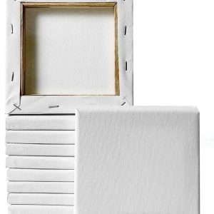 ARS® White Canvas, 10 PCS 15x15cm 100% Cotton Artist Blank Canvas Boards, Painting Canvases, Art Canvases for Acrylics, Oils and Other Painting Media for Kids, Students, and Professionals - Image 5