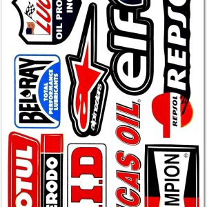 ARS® Motocross Motorcross Dirt Bike Dirtbike Motorcycles Moto Race ATV Accessories Sponsor Logos Helmet Parts Racing Pack 6 Vinyl Graphics Sticker Decal Kits Sheet D6724 Best4Buy - Image 4