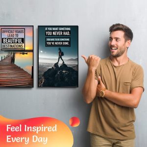 ARS® Motivational Wall Art Set of 6, 11x17 in. Vinyl, Portrait, Rectangular, Office, Classroom, Home, Gym, Bathroom Decor - Image 5