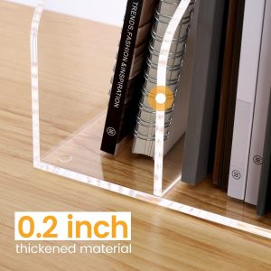 ARS® Desk Organizer, Acrylic Magazine Rack, Book Stand, File Holder for Office Organization and Accessories-Clear,3 Vertical Spaces 1 Pack (3 Slot V),A43GV - Image 7