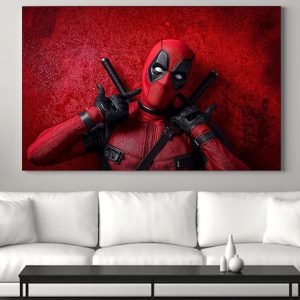 ARS® Deadpool Canvas Wall Art for Decoration Frame easy to hang, 90x60cm, 1Pcs - Image 1