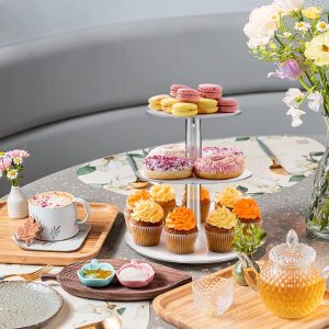 ARS® Acrylic Cupcake Stand, 3 Tiers Round Cupcake Stand Clear Dessert Tower Holder Display Tea Serving Platter Candy Bar Party Macaron Display Rack for Wedding, Party, Baby Shower, Clear - Image 7