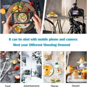ARS® Flat Lay Marble Backdrops Set 3pcs 34x22inches/54x84cm Food Photography Photoshoot Background Double Sided Marble for Photo Studio Jewelry Tabletop Blogger Pictures Props - Image 5