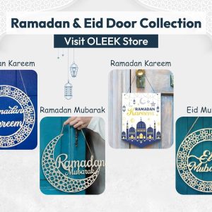 ARS® Ramadan Door Wreath (12in) Ramadan Mubarak Sign Decorations for Home Wreath for Front Door - Door Decoration - Image 6