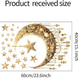 ARS® Ramadan Decorations for Home,Islamic Muslim Wall Stickers Decals,Eid Mubarak Ramadan Decor Lantern Moon Star Window Clings for Home Living Room Bedroom - Image 6