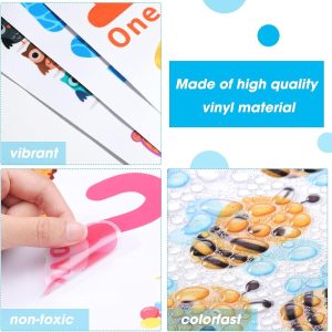 ARS® Number Wall Decals Children Number Stickers Alphabet ABC Wall Decals Peel and Stick Animal Number Wall Stickers Educational Classroom Stickers for Kids Nursery Bedroom Living Room Playroom Décor - Image 4