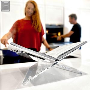 ARS® Acrylic Book Stand | Book Holder | Bible Stand | Cookbook Stand | Textbook Stand | Open Book Display Stand For Reading & Displaying Your Favorite Book (CLEAR) - Image 5