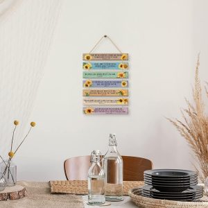 ARS® Christian Bible Verse Sunflower Wall Plaque 1.5 x 12 Inches Bible Gift Set Ordination Gifts Selected Gifts Christening Christian Gift for Women Inspirational - Image 5