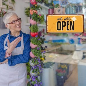 ARS® Wooden Store Open and Closed Business Sign Two Sided Reversible Come In We're Open or Closed Store Hanging Sign for Coffee Bar Shop 6"x 12" Inch - Image 6