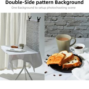ARS® Photography Background Double Sided 2 Patterns Waterproof Premium Texture Backdrop Wall Video displaying Props for ins Style Jewelry/Food photoshoots (60 * 90 CM) - Image 5