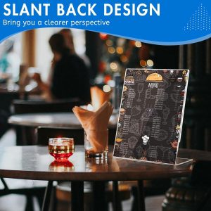 ARS® Table Stands, Pack of 1 pcs, L Stand, DIN A6 High, Crystal Clear Polystyrene 1.5 mm, Menu & Brochure Stands for Restaurants, Hotels, Conference & Reception - Image 8