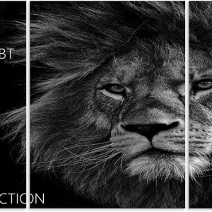 ARS® Inspirational Office Decor Wall Art Motivational Canvas Wall Art Lion Posters Entrepreneur Quote Wall Paintings Picture 3 Pieces Artwork for Home Bedroom Decor Framed Ready to hang 36''Wx 16'' - Image 5