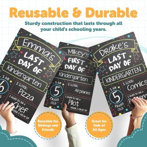 ARS® First Day Last Day of School black Chalkboard Double Sided Sign - 30.5 x 7.22 - Image 4