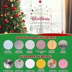 ARS® Christmas Decal Stickers New Year Happy Christmas Believe Quotes Wall Decals Reindeer Christmas Tree Vinyl Wall Art Decals Decor Removable Modern for Christmas Party Supplies Home Window Decor - Image 7