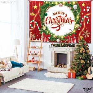 ARS® Merry Christmas Banner Red Backdrop for Christmas Party Decorations | Lighted Letters Banner | Decorations for Party - Image 7